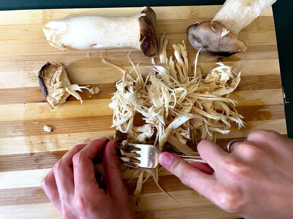 Combing mushrooms