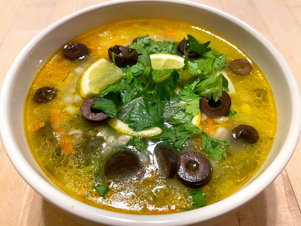 Bowl of Russian Pickle Soup - Rassolnik