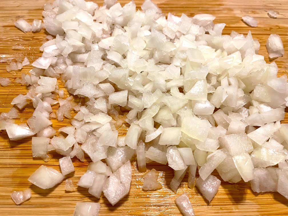 Diced onions