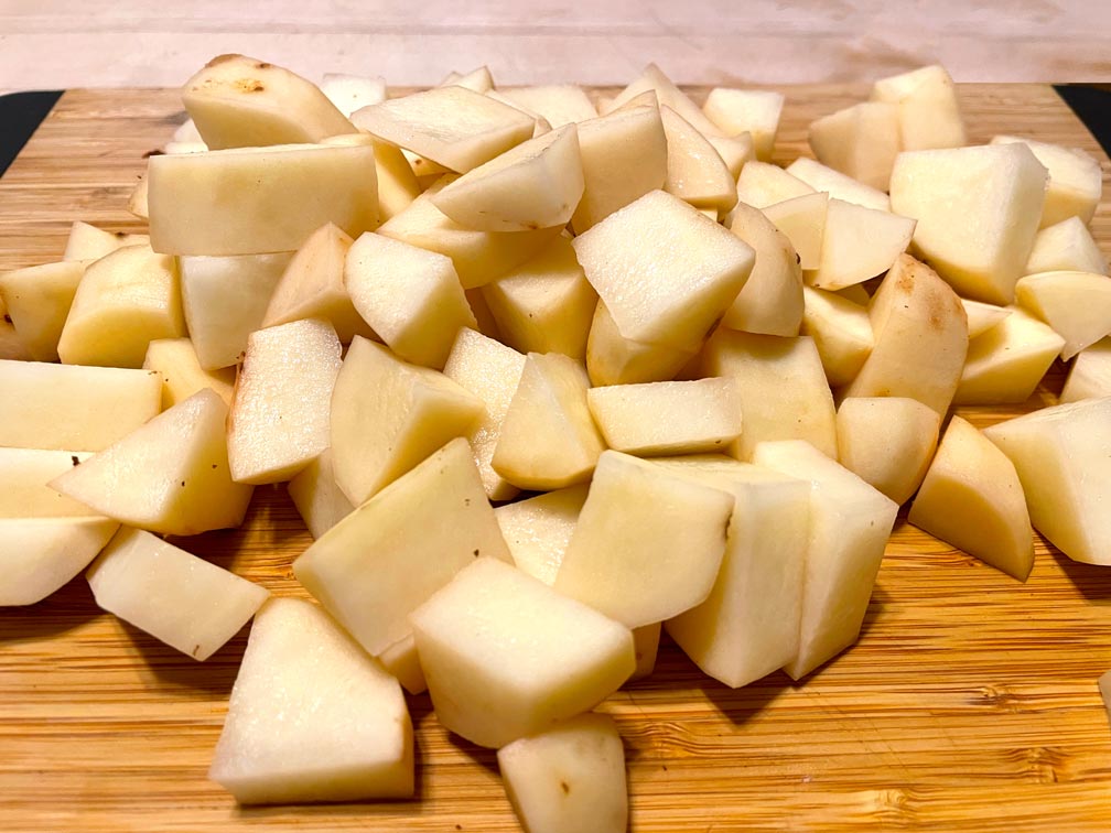 Diced potatoes